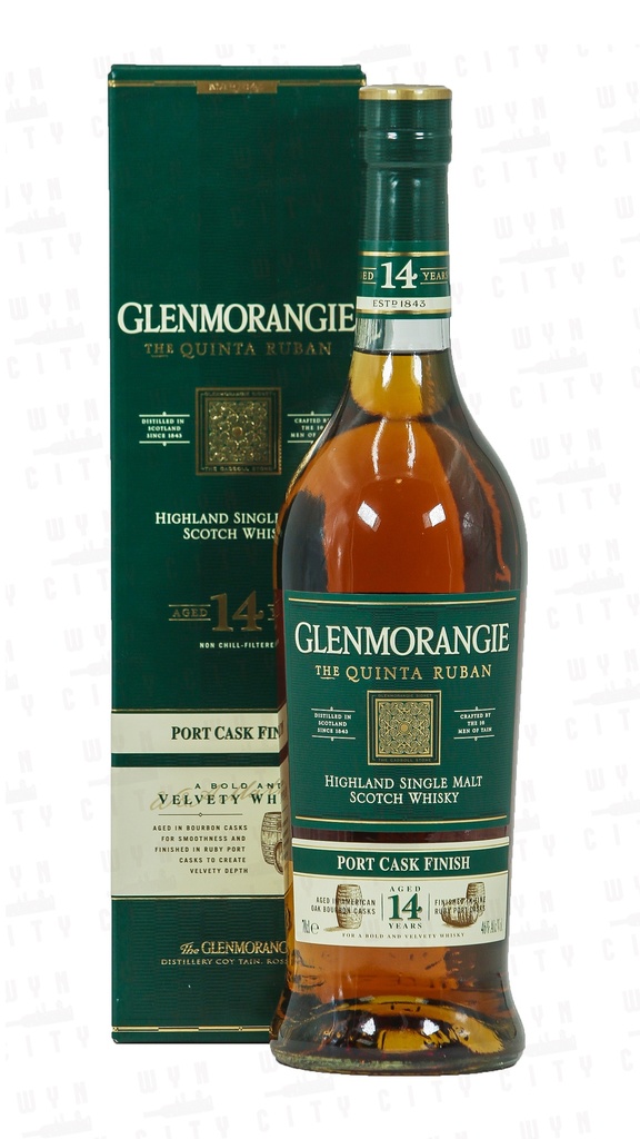 Glenmorangie The Quinta Ruban 14 Years Old Single Malt Scotch Whiskey W/ Gift Pack Nr